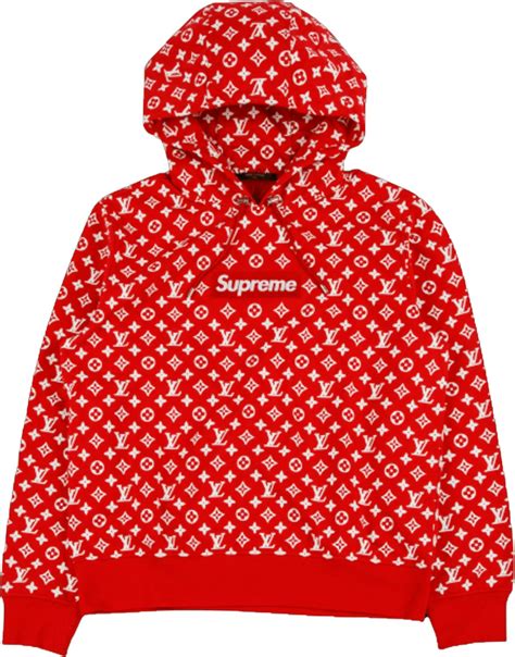 supreme y louis vuitton sudadera|louis vuitton red hooded sweatshirt.